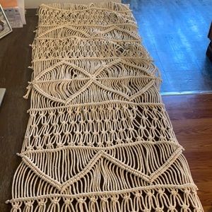 Anthropologie stylish boho macrame table runner